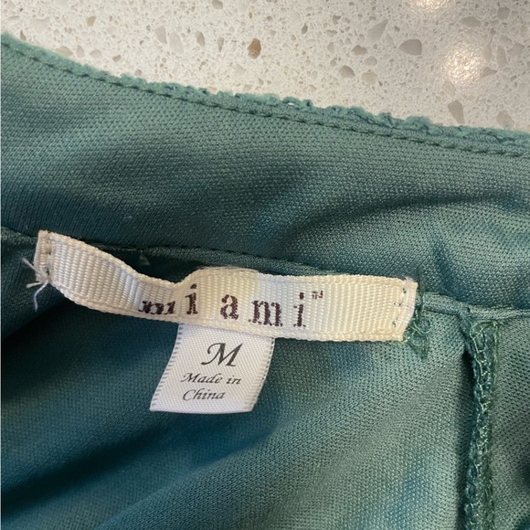 Lace Sage Green Dress size M - Picture 5 of 6